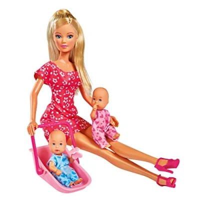 Abbildung von Simba Anziehpuppe Puppe Steffi Love Babysitter und 2 Babys, Maxi Cosi 105730211