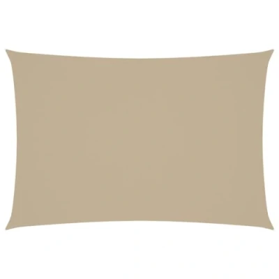 Abbildung von vidaXL Sonnensegel Wasserfest Sonnenschutz Windschutz Sonnendach UV Schutz Garten Terrasse Balkon Oxford Gewebe Rechteckig 3x5m Beige