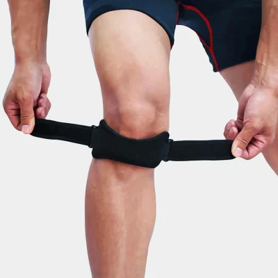 Abbildung von shapevital.de Patellabandage SHAPEVITAL Vital Pro mit unterstützender Silikoneinlage, individuell anpassbar starkem Klettverschluss