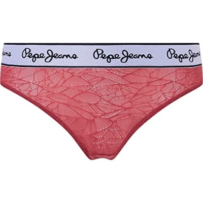 Abbildung von Pepe Jeans Damen Mesh Thong Bikini Style Underwear, Red (Red), L