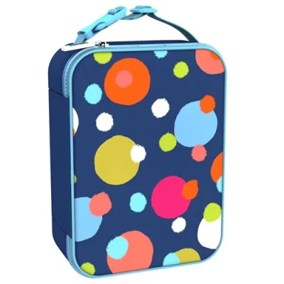 Abbildung von Ion8 Premium Lunch Tasche, 3 Seitiger Reißverschluss, Flaschen Netztasche, Namensschild, Lebensmittelechte Isolierung, Abwischbar, Waschmaschinenfest, Gepunktet Design, Polyester