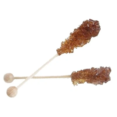 Abbildung von BISTRO Kandiszucker Sticks braun I 36 Kandis im Karton hygienisch einzeln verpackt Sticklänge 10,3 cm