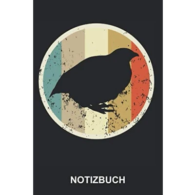 Abbildung von Notizbuch: Wachtel Wachtelzucht Wachtelzüchter Geflügel Niedliche Tiere Retro Vintage Grunge Style Notizbuch, Tagebuch, Notizheft, Schreibheft ca. A5 mit Linien 120 Seiten liniert Softcover