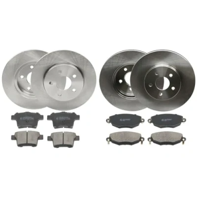 Abbildung von RIDEX 3405B0349 Bremsscheiben und beläge Vorderachse, Hinterachse innenbelüftet, voll exkl. Verschleißwarnkontakt FORD: MONDEO 3 Kombi,