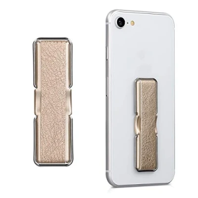 Abbildung von kwmobile Smartphone Fingerhalter mit Ständer Selbstklebende Handy Fingerhalterung kompatibel iPhone Samsung Sony Handys Gold