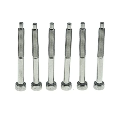 Abbildung von KAISH Set mit 6 Stück Edelstahl Gitarre Tremolo Bridge Sattel String Lock Schrauben für FR