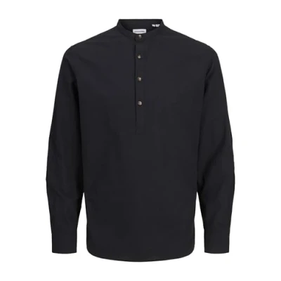Abbildung von Jack &amp; Jones Jjesummer HALF Placket Shirt Hemd, Herren, Größe: Medium, Black