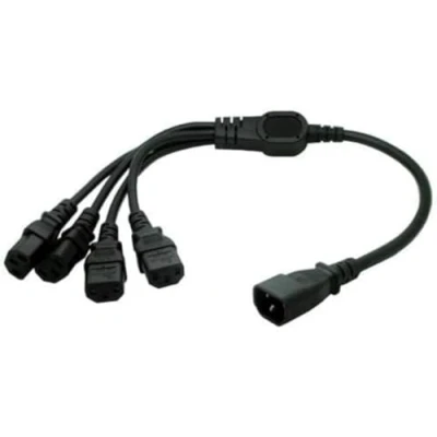 Abbildung von Eonvic IEC 320 C14 Male to 4XC13 Female Y Splitter Power Cable 50cm