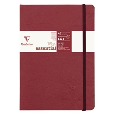 Abbildung von Clairefontaine 793462C Notizbuch AgeBag My Essentials, DIN A5, 14,8 x 21 cm, 96 Blatt, liniert, nummeriert, 90g, 1 Stück, rot