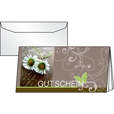 Abbildung von SIGEL DC402 Gutschein Karten Favourite, 10er Set mit Umschlägen, DIN lang