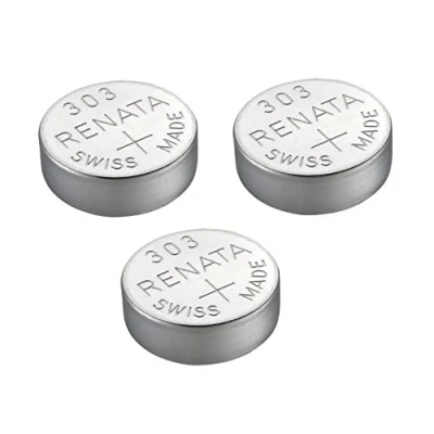 Abbildung von 3 x Renata 301 Uhrenbatterie, Swiss Made, Silberoxid, 1,5 V (SR43SW)
