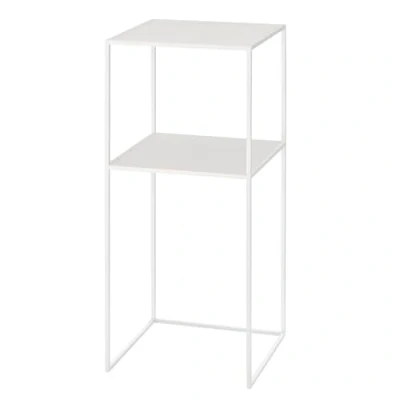 Abbildung von Blomus Dekoständer FERA Weiß Blumenständer 35L x 35B 80H cm Pflanzenständer aus Stahl