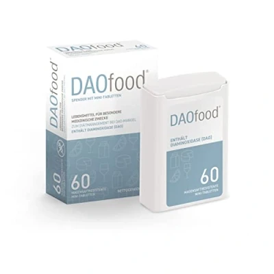 Abbildung von DAOfood Diätetische Management bei DAO Mangel Dispenser 60 Mini Gastro resistente Tabletten Enzym