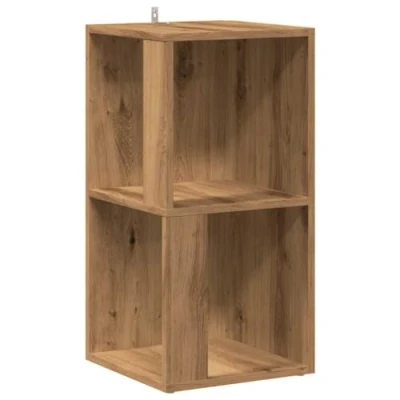 Abbildung von vidaXL Eckregal Artisan Eiche 33x33x67 cm Holzwerkstoff, Eckschrank, Regal, Standregal, Bücherregal, Lagerregal, Bücherschrank, Wohnzimmerregal