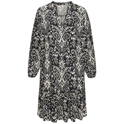 Abbildung von Vivance Longtunika mit Volant am Saum, lockeres Blusenkleid im Boho Style, Strandkleid
