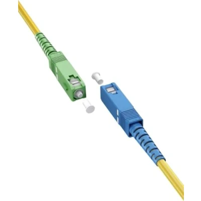 Abbildung von goobay 59663 Glasfaserkabel (FTTH) / Singlemode (OS2) Simplex/SC APC (8) Stecker auf SC UPC Stecker/Lichtwellenkabel 15 Meter