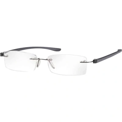 Abbildung von Eschenbach 2913 215, Kunststoff, Unisex, Rechteck, Randlos, Anthrazit