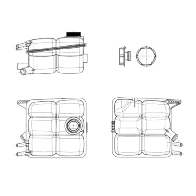 Abbildung von NRF 454015 Ausgleichsbehälter mit Kappe FORD: Focus C Max, 2 Kombi, Schrägheck, VOLVO: C30, MAZDA: 3 Hatchback