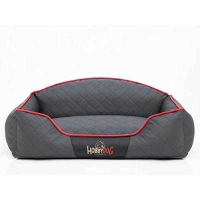 Abbildung von Bjird Tierbett Kunstleder Hundebett Elite, Bezug abnehbar und waschbar, Hundesofa für kleie grosse Hunde, Größe: L,XL,XXL