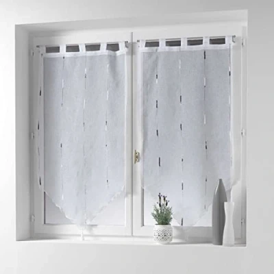 Abbildung von Douceur d&#039;Intérieur Chenille Vorhänge, Polyester, Grau, 2 x 70 240 cm, Stück