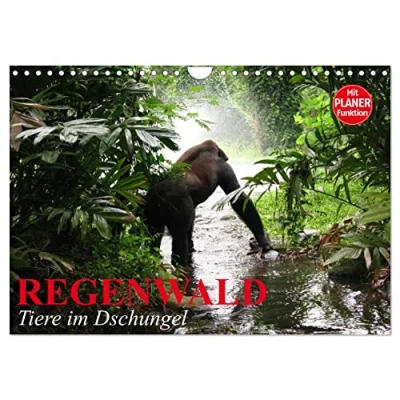 Abbildung von Regenwald. Tiere im Dschungel (Wandkalender 2025 DIN A4 quer), CALVENDO Monatskalender