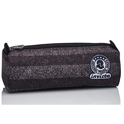 Abbildung von Federmäppchen INVICTA, Mäppchen, Federtasche für Schreibwaren, Mädchen&amp;Jungen, Schule und Gymnasium, Teenager, grau, ISCHOOLPACK