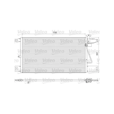 Abbildung von VALEO 815065 Klimakondensator ohne Trockner Aluminium 393 R 134a
