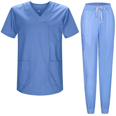 Abbildung von MISEMIYA Unisex Schrubb Set Medizinische Uniform mit Oberteil und Hose 817 8316 XX Large, Blauer Himmel