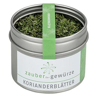 Abbildung von Zauber der Gewürze Korianderblätter gerebelt Koriander getrocknet für asiatische und mediterrane Gerichte, ideal zum Verfeinern Würzen, 10 g