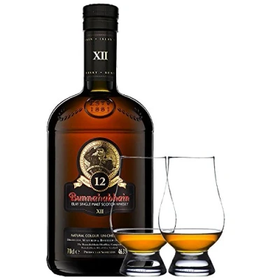 Abbildung von Bunnahabhain 12 Jahre Single Malt Whisky 0,7 Liter + 2 Glencairn Gläser