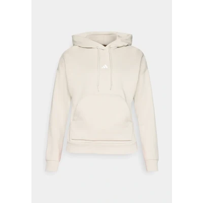 Abbildung von adidas Damen Essentials SMALL Logo Feel Cozy Hoodie, Light Grey Heather/White, L