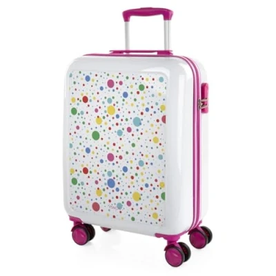 Abbildung von ITACA Leicht Koffer Set Polycarbonat Reisekoffer für Flugreisen Dauerhaft Hartschalenkoffer Kofferset Hartschale mit TSA Kombinationsschloss Robuster und Leichter Reisekofferset, Dots