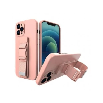 Abbildung von Rope Case Gel mit Lanyard Kette Tasche Xiaomi Redmi Note 10 5G / Poco M3 Pro rosa