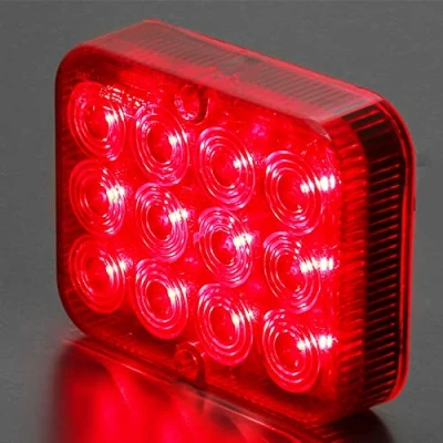 Abbildung von AGRISHOP LED Rot Nebelschluß Leuchte Beleuchtung 12v24v 2.4w für Anhänger mit Zulassung,KfZ 12LEDs Nebel lampe Nebelleuchte,Rückleuchten Heckleuchten Wasserdicht Wohnwagen LKW E MARK