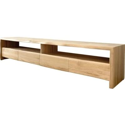 Abbildung von Lowboard Live Edge 230 cm Eiche Natur 4 Schübe Massiv Baumkante