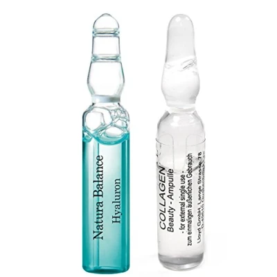 Abbildung von Ampullen Set Kollagen 15 Stück + Hyaluron Stk Serum Hyaluronsäure Anti Falten Collagen Gesicht Made in Germany