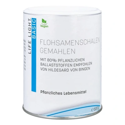 Abbildung von Flohsamenschalen gemahlen Pulver