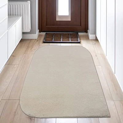 Abbildung von Teppich Traum Rechteckiger Designer abgerundete Ecken beige, 60x110 cm