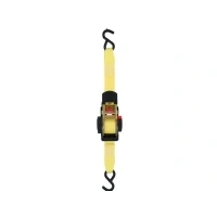 Abbildung von Dunlop Spanngurt mit Ratsche Zurrgurt 4 Meter Max. 500KG Automatisches Aufrollsystem Nylon Gelb/Schwarz
