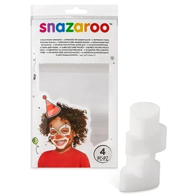 Abbildung von Snazaroo 1198929 Schwammset 4 Schwämme in Tropfenform, feinporig zum auftragen von Schminke, Puder und Creme