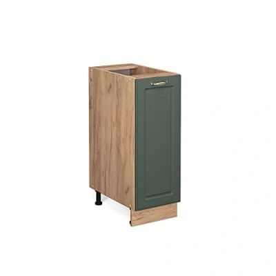 Abbildung von Vicco Apothekerschrank Fame Line, Grün Gold Landhaus/Eiche, 30 cm ohne Arbeitsplatte