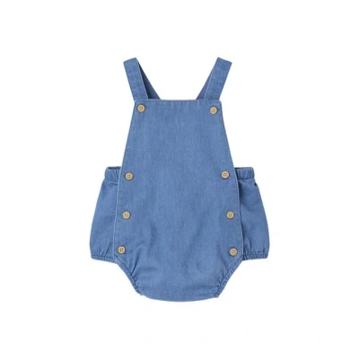 Abbildung von Vertbaudet Overall Latzhose für Kinder, Größe: 56, Blue stone