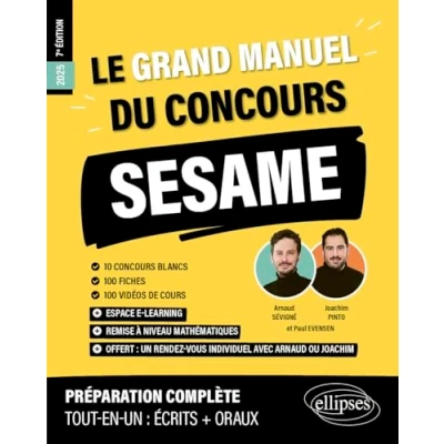 Abbildung von Le Grand Manuel du concours SESAME: 120 fiches, vidéos de cours, 10 tests, 1000 questions (2025) (Les manuels référence)