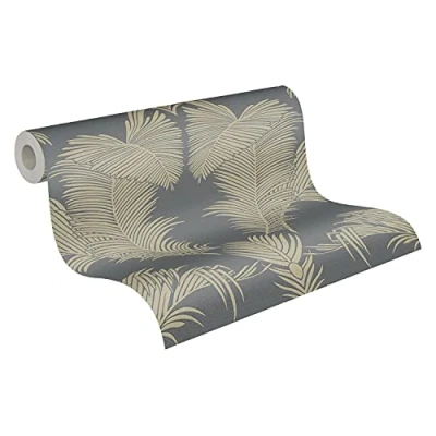 Abbildung von A.S. Création Vliestapete &quot;Trendwall&quot;, floral botanisch tropisch, Dschungeltapete Tapete Palmen Glänzend Tapeten Wohnzimmer modern Flur