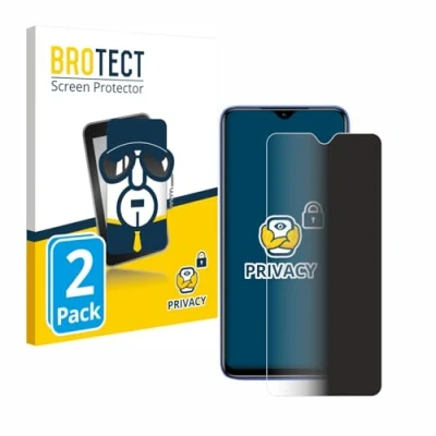 Abbildung von BROTECT (2 Stück Anti Spy Blickschutzfolie für Xiaomi Redmi 9T Privacy Screen Protector [Displayschutz Folie, Sichtschutz, Blaulichtfilter]