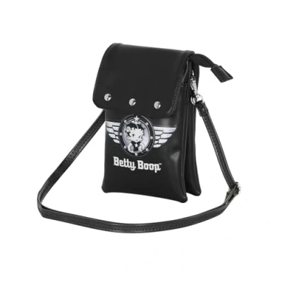 Abbildung von Betty Boop Motor Love Handytasche, Schwarz, 12 x 20 cm