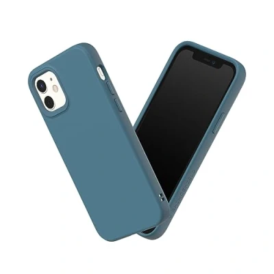 Abbildung von RhinoShield Case kompatibel mit [iPhone 12 Mini] SolidSuit Stoßdämpfende &amp; schlanke Schutzhülle Premium Finish 3.5 Meter Fallschutz Ozeanblau
