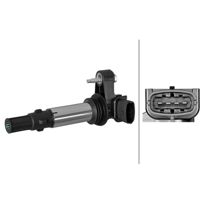 Abbildung von HELLA 5DA 358 102 731 Zündspule 4 polig Kerzenschachtzündspule OPEL: Vectra C Limousine, CC, Signum SAAB: 9 3 Kombi