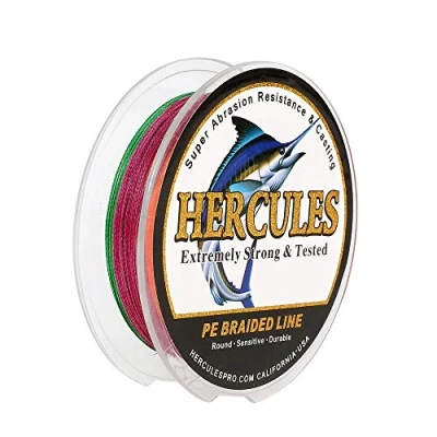 Abbildung von Hercules Super Cast 100m 2000m 109 2196 Yards Geflochtene Angelschnur 6lb 100lb Test für Salzwasser Süßwasser PE Geflecht Fischdraht Superline 4 Stränge