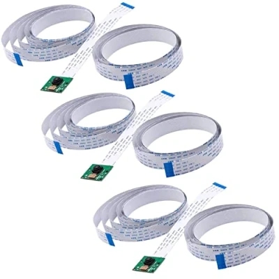 Abbildung von AZDelivery 3 x Kamera Kit für Raspberry Pi mit inkl. 15cm Flexkabel, 50cm Flexkabel und 200cm
